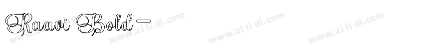 Raavi Bold字体转换